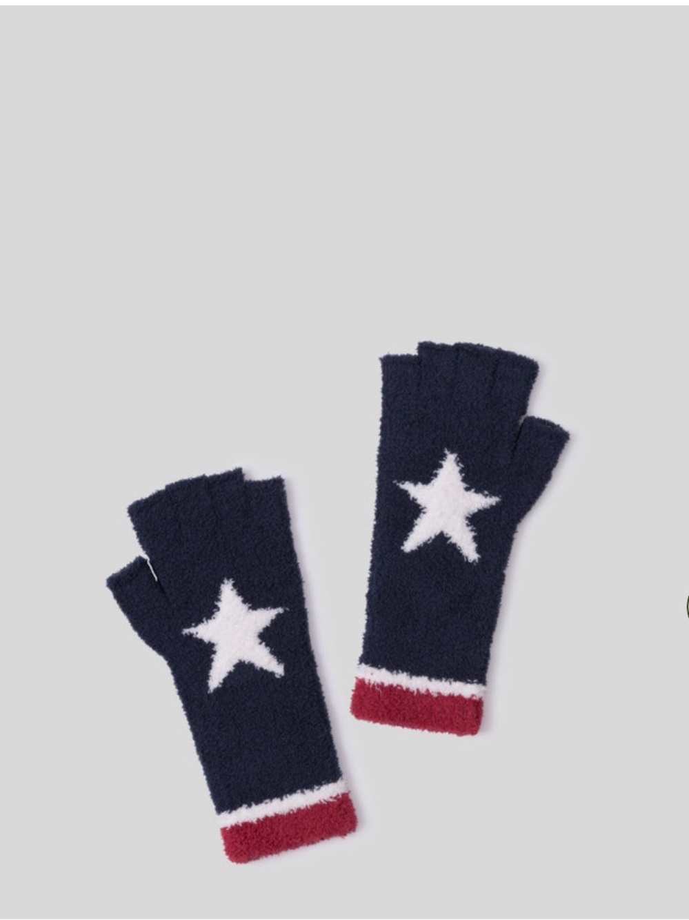 Barefoot Dreams NEW Team USA CozyChic Navy Star Fingerless Gloves